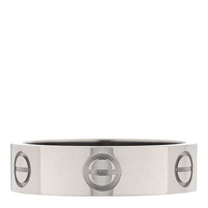Cartier 18K White Gold 5.5mm LOVE Ring 57 8 1 of 5