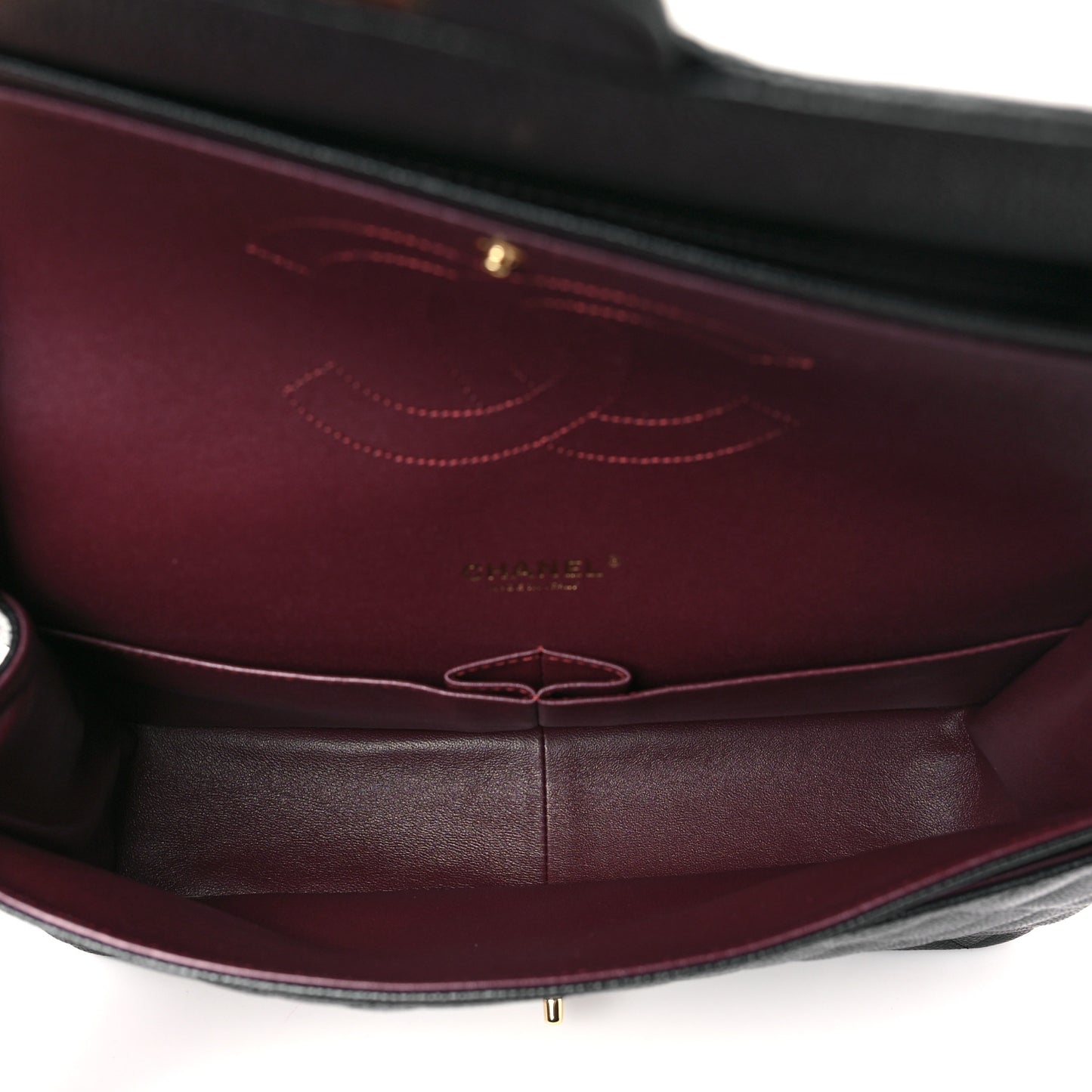 Caviar Quilted Maxi Double Flap Black