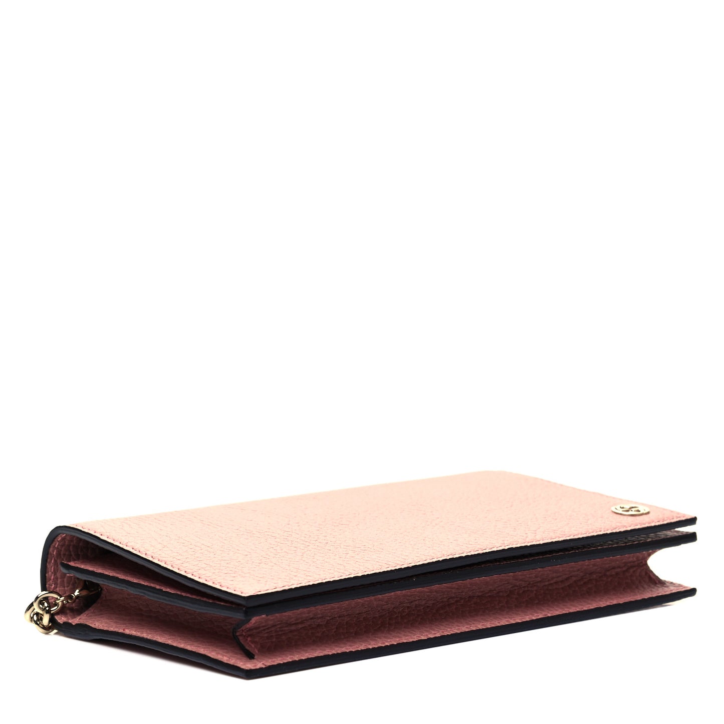 Dollar Calfskin Medium Betty Chain Wallet Soft Pink