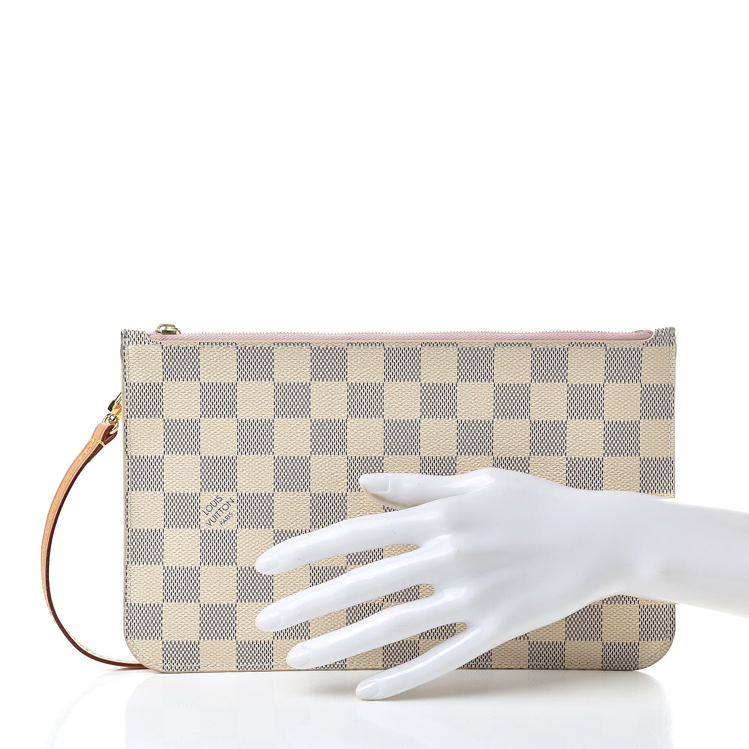 Louis Vuitton Damier Azur Neverfull MM GM Pochette Rose Ballerine 2 of 11