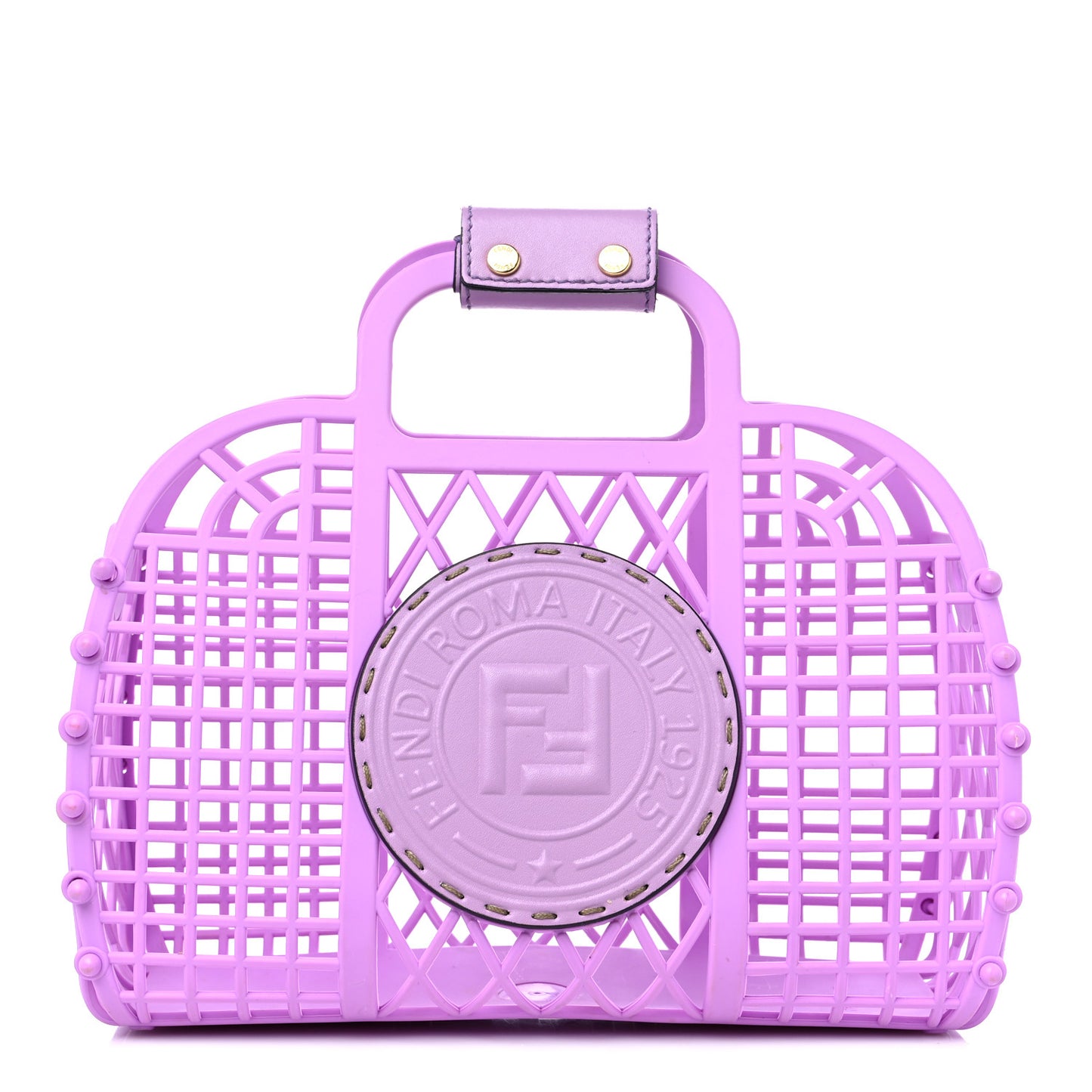 Recycled Plastic Vitello Liberty Matte Small Fendi Basket Violetta