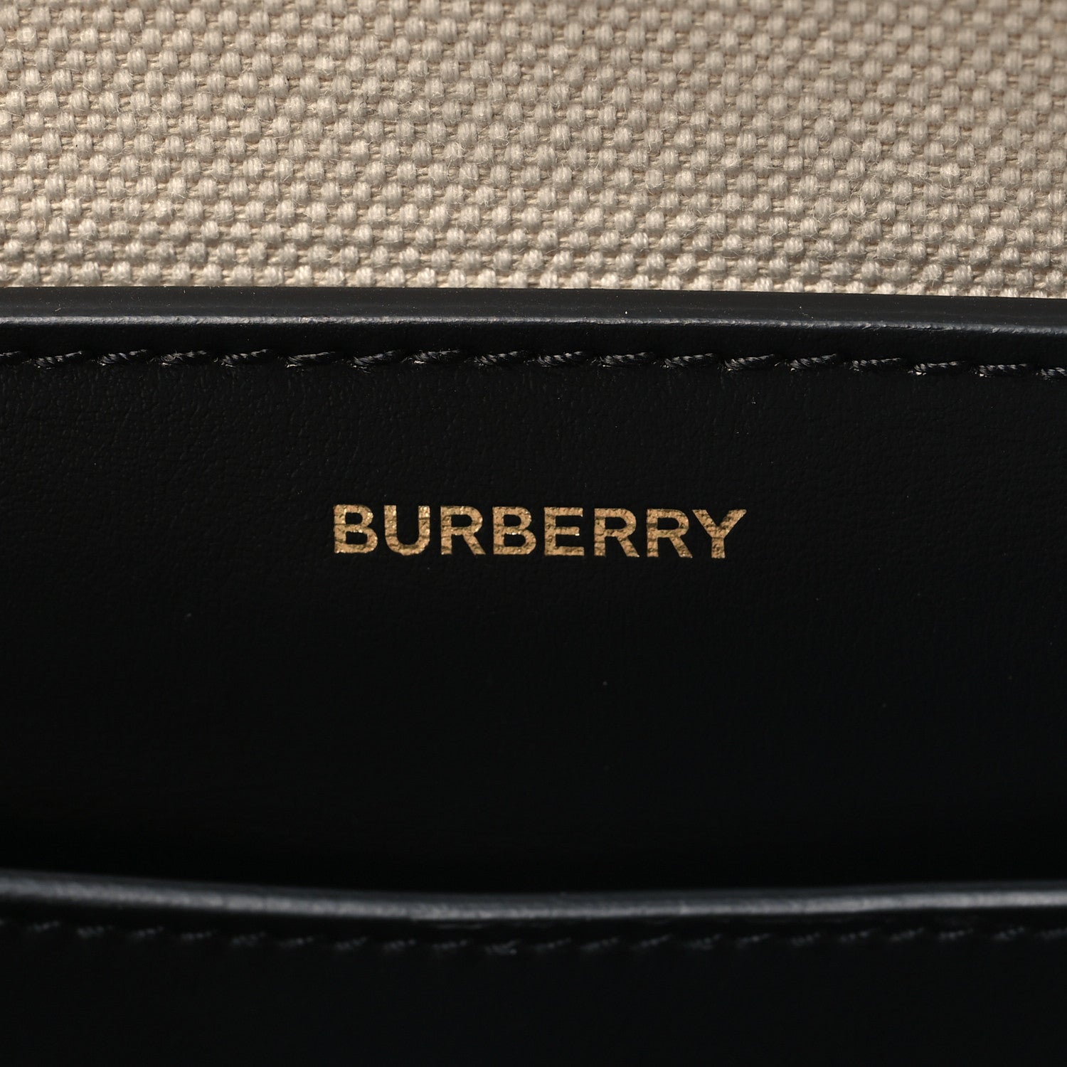 Burberry Calfskin Canvas Logo Print Medium Belt Bag Malt Brown Black 6 of 14
