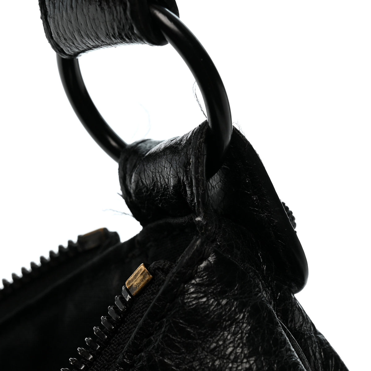 Agneau Arena Monochrome Small Le Cagole Shoulder Bag Black