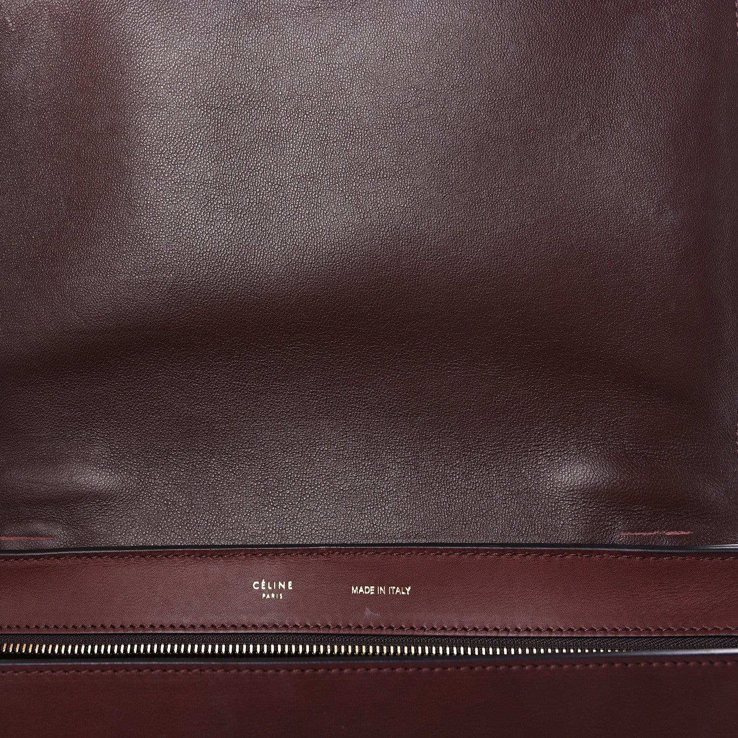 Celine Smooth Calfskin Suede Medium Trapeze Burgundy 9 of 15