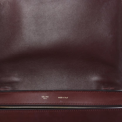 Celine Smooth Calfskin Suede Medium Trapeze Burgundy 9 of 15