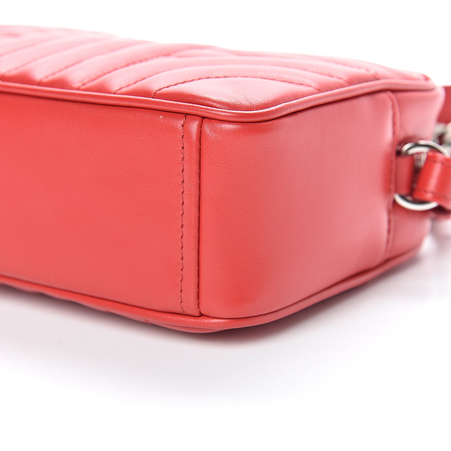 Soft Calfskin Diagramme Crossbody Bag Rosso