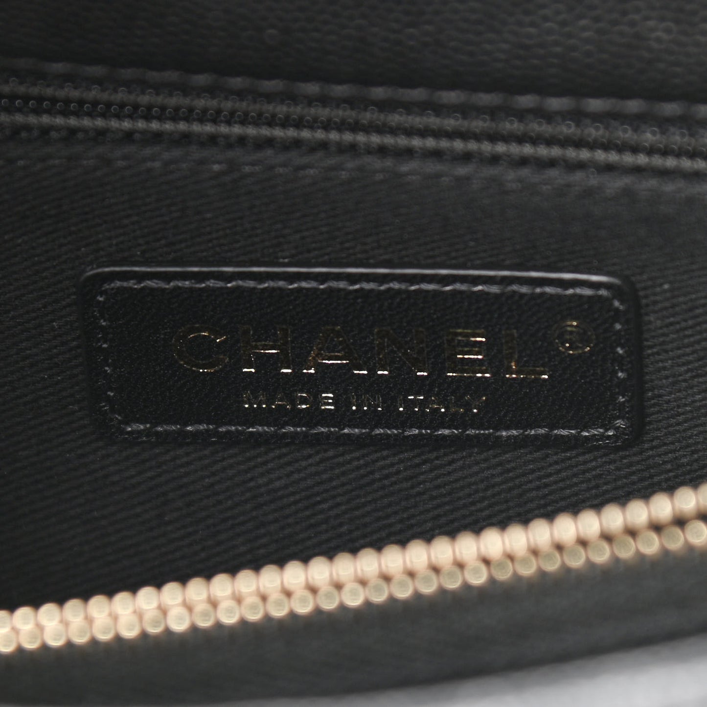 Caviar Lizard Embossed Quilted Small Coco Handle Flap Black