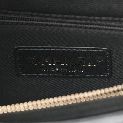 Chanel Caviar Lizard Embossed Quilted Small Coco Handle Flap Black 8 of 11