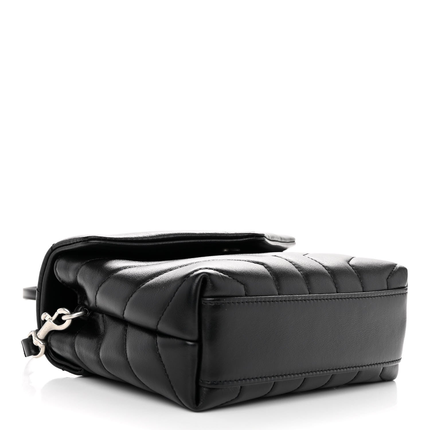 Saint Laurent Calfskin Y Quilted Monogram Toy Loulou Crossbody Bag Black 4 of 10