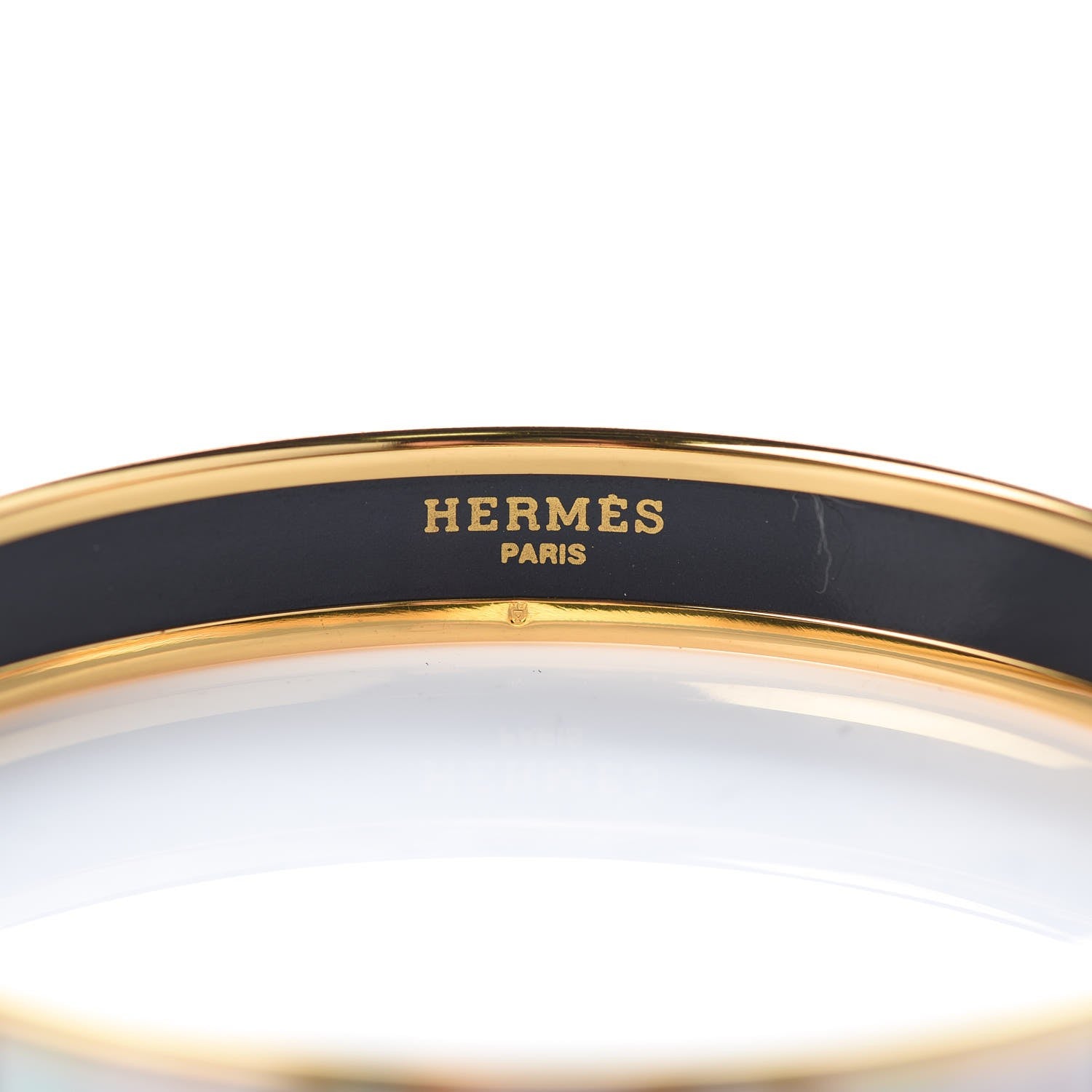 Hermes Enamel Printed Narrow Deco Dot Bracelet 65 4 of 5