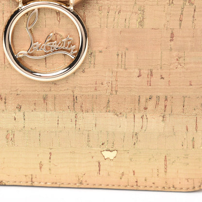 Christian Louboutin Metallic Liege Pepite Cork Mini Rubylou Crossbody Gold 10 of 11