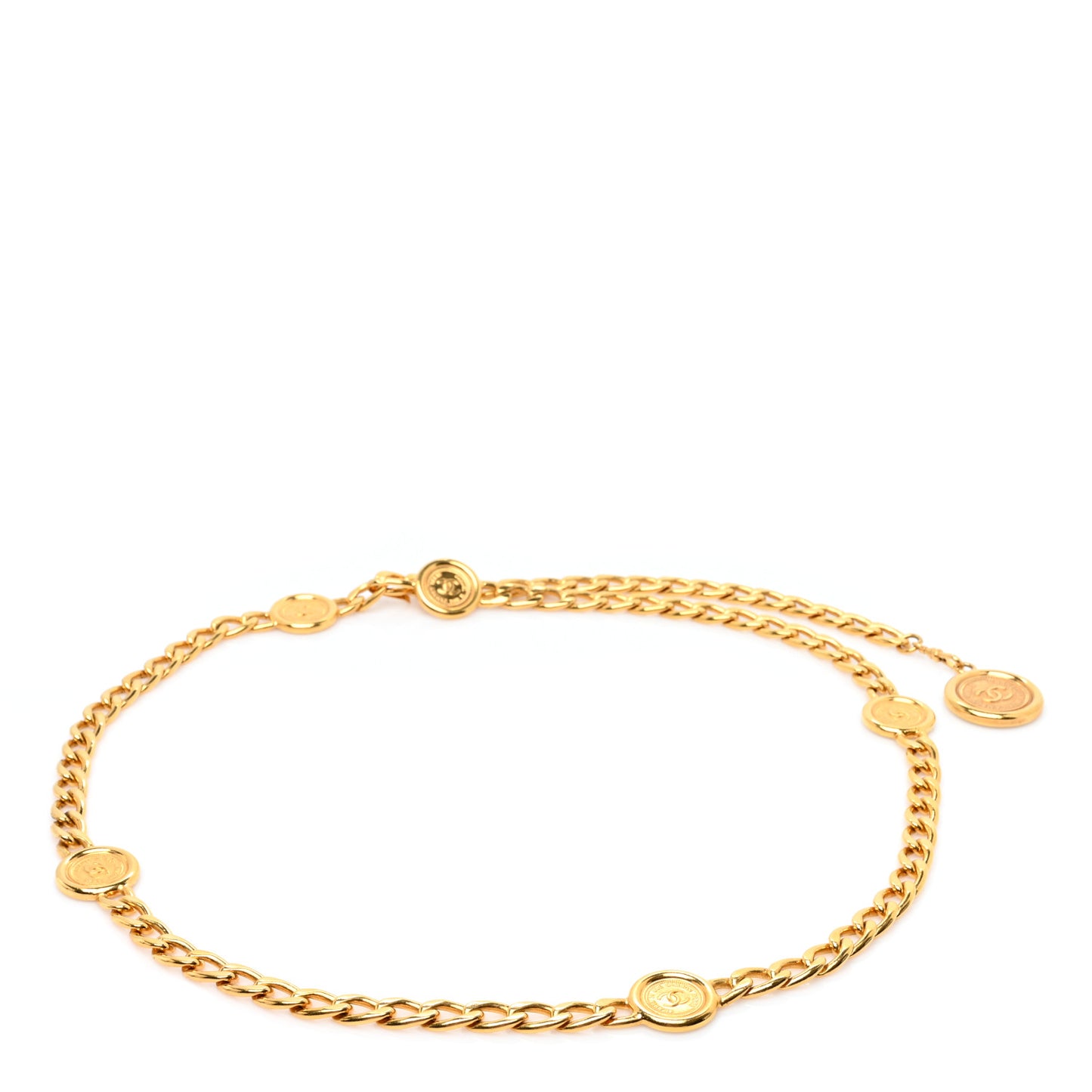 CC Medallion Chain Belt Gold