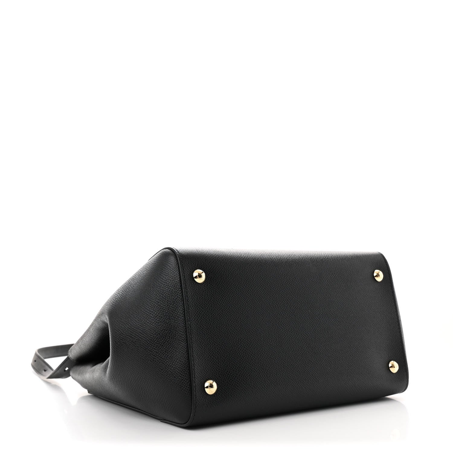 Salvatore Ferragamo Pebbled Calfskin Carrie O Shoulder Bag Black 4 of 10
