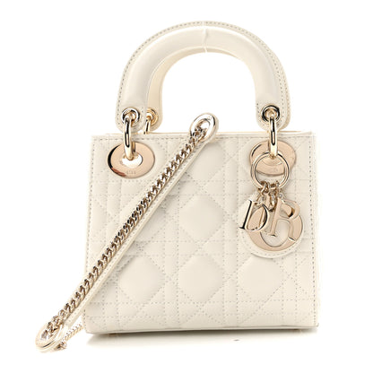 Christian Dior Lambskin Cannage Mini Lady Dior Latte 1 of 10