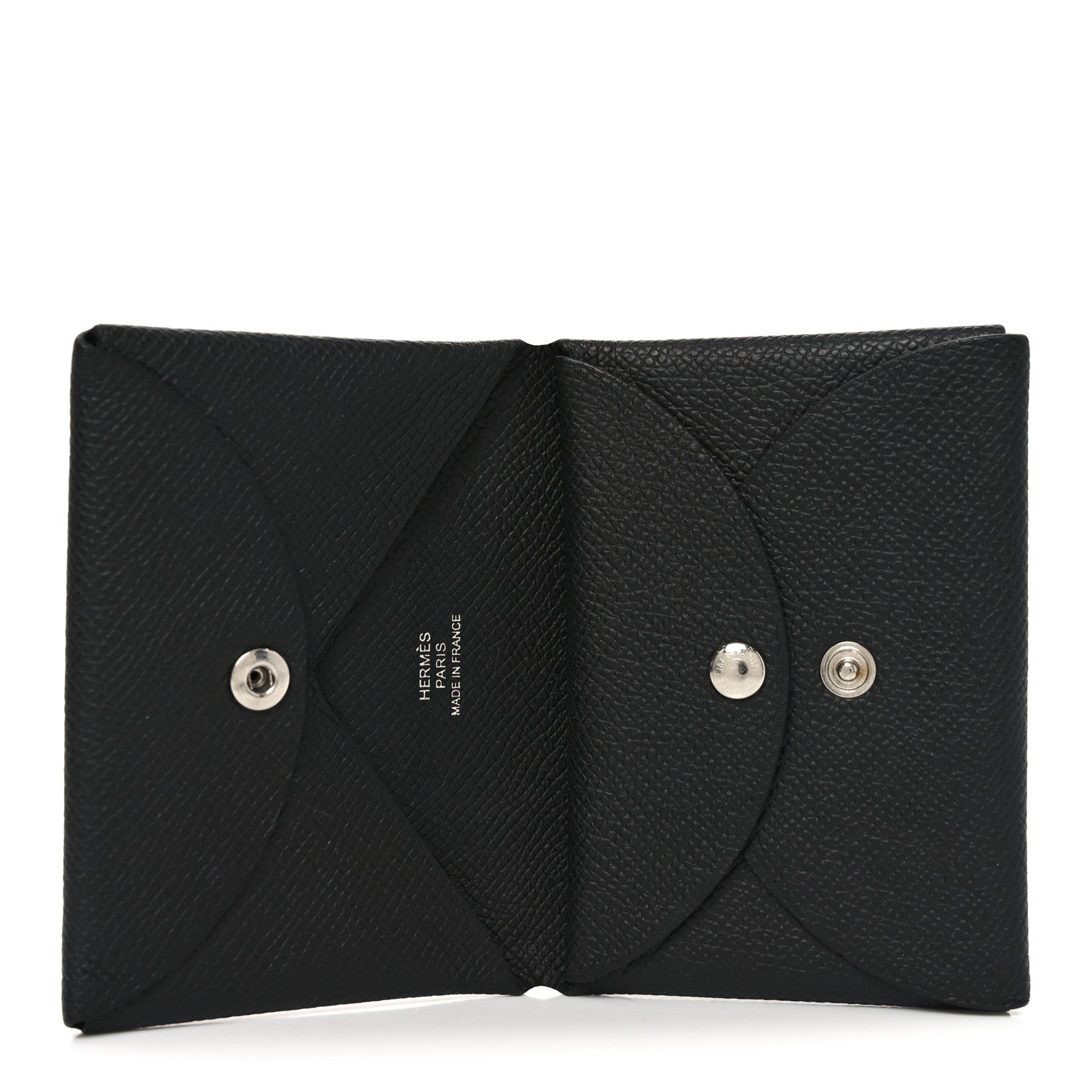 Hermes Epsom Calvi Duo Card Case Black 5 of 8