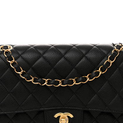 Chanel Caviar Quilted Medium Double Flap Black 8 of 11