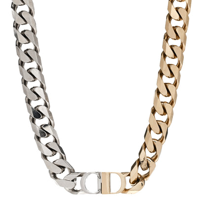 Christian Dior Metal Danseuse Etoile Chain Choker Necklace Gold Silver 1 of 5