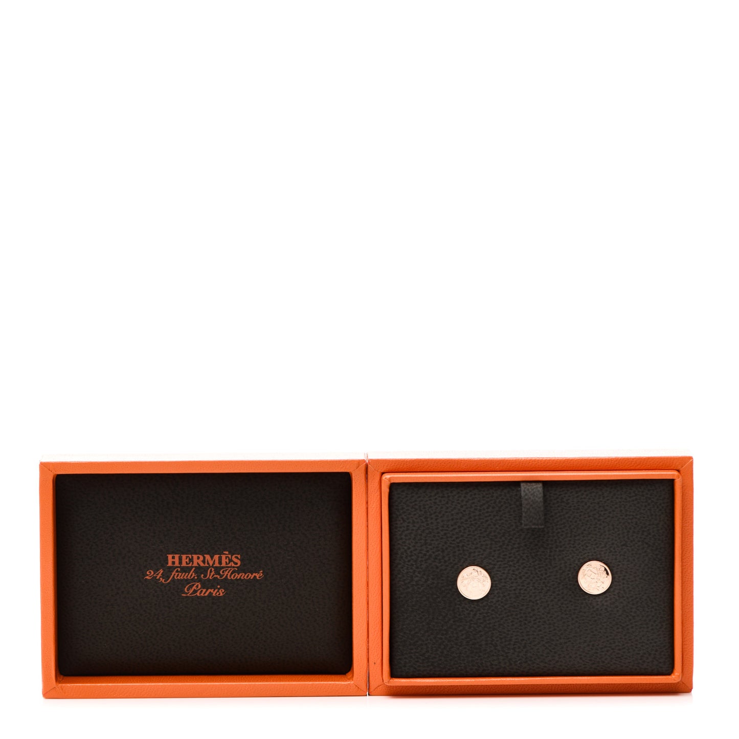 18K Rose Gold TPM Ex-Libris Stud Earrings