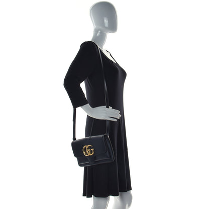 Gucci Vitello Palmellato Lux Small Arli Flap Shoulder Bag Black 2 of 8