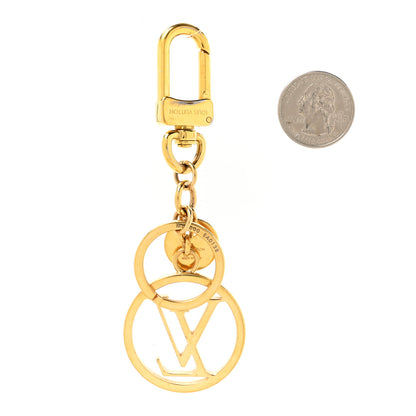 Louis Vuitton LV Circle Bag Charm Key Holder Gold 2 of 5