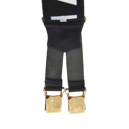 Chanel Logo Suspenders Black White 8 of 8