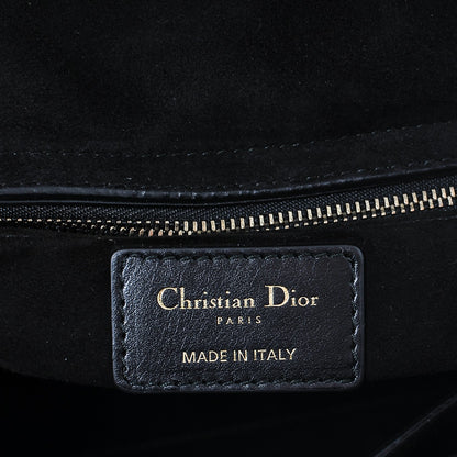 Christian Dior Calfskin Cannage Studded Medium Supple Lady Dior Black 6 of 6