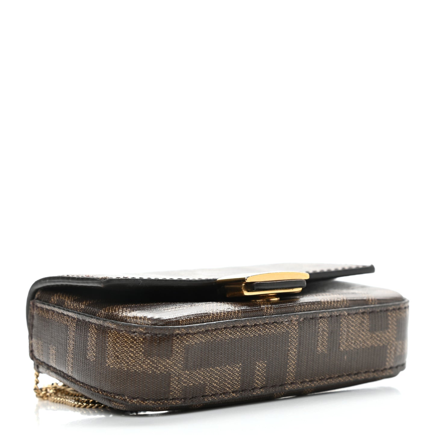 Glazed Fabric FF 1974 Nano Baguette Charm Mogano Panna