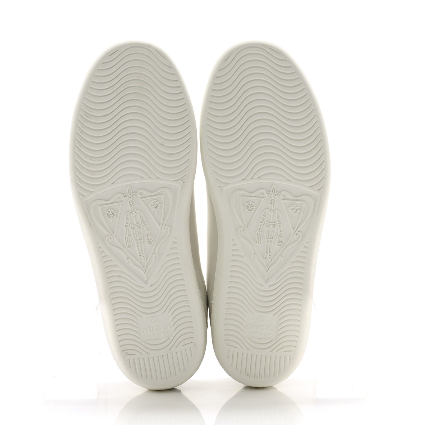 Calfskin Interlocking G Perforated Womens Ace Sneakers 35 White Grey Sky