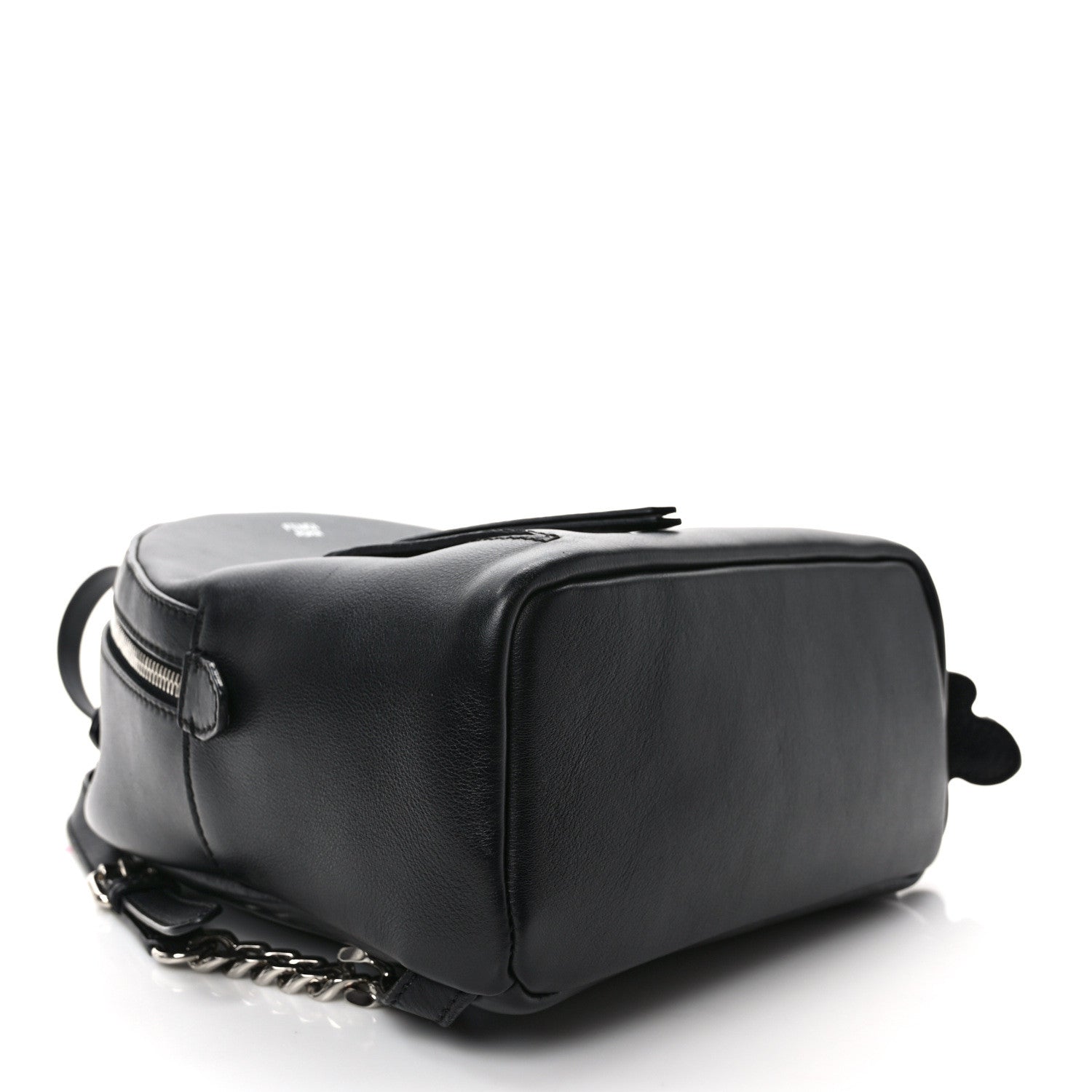 Fendi Vitello Dolce Crystal Flowerland Croc Tail Mini Backpack Black 4 of 9