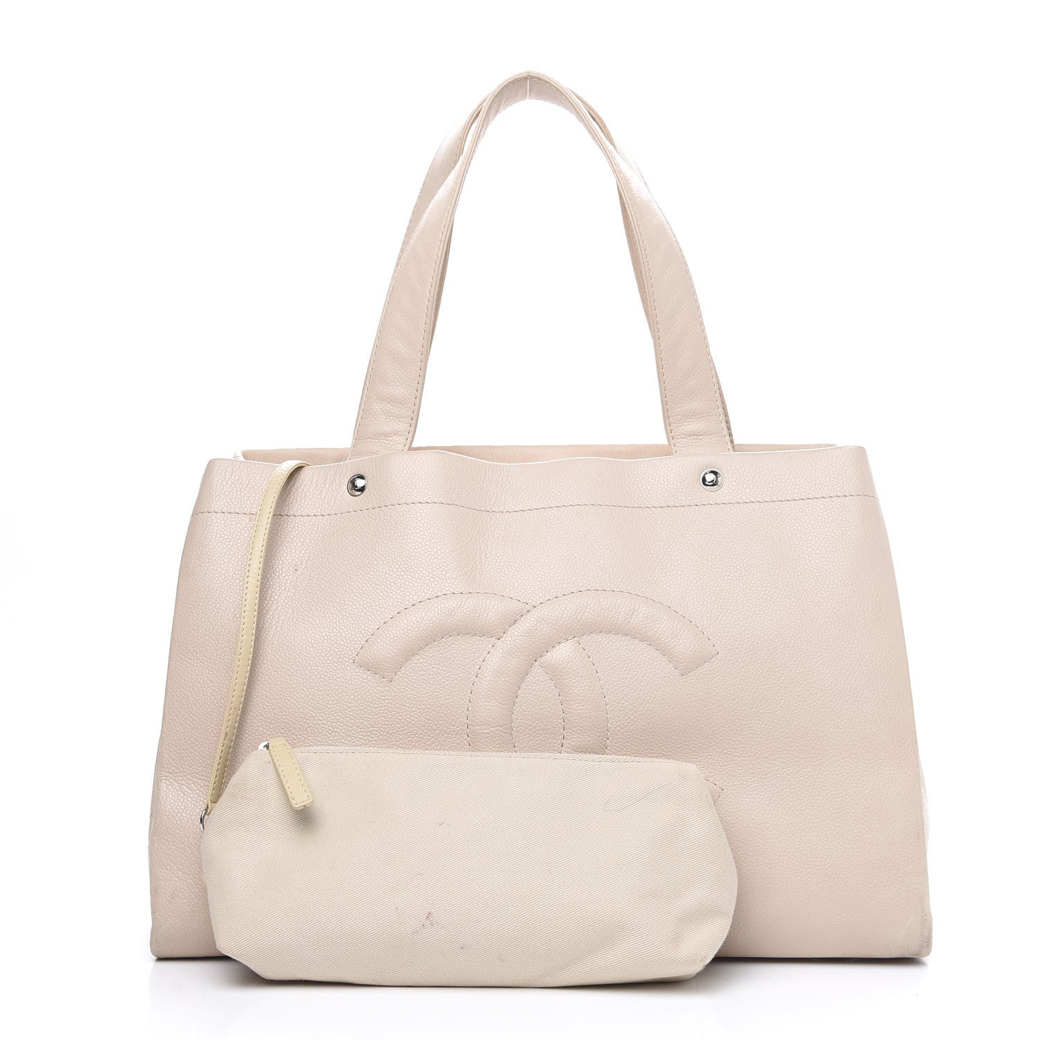 Chanel Caviar Executive Cerf Shopper Tote Beige 3 of 18