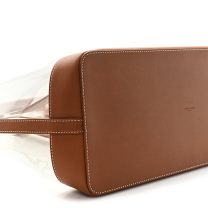 Saint Laurent Calfskin Vinyl Cabas Tote Brown 10 of 11