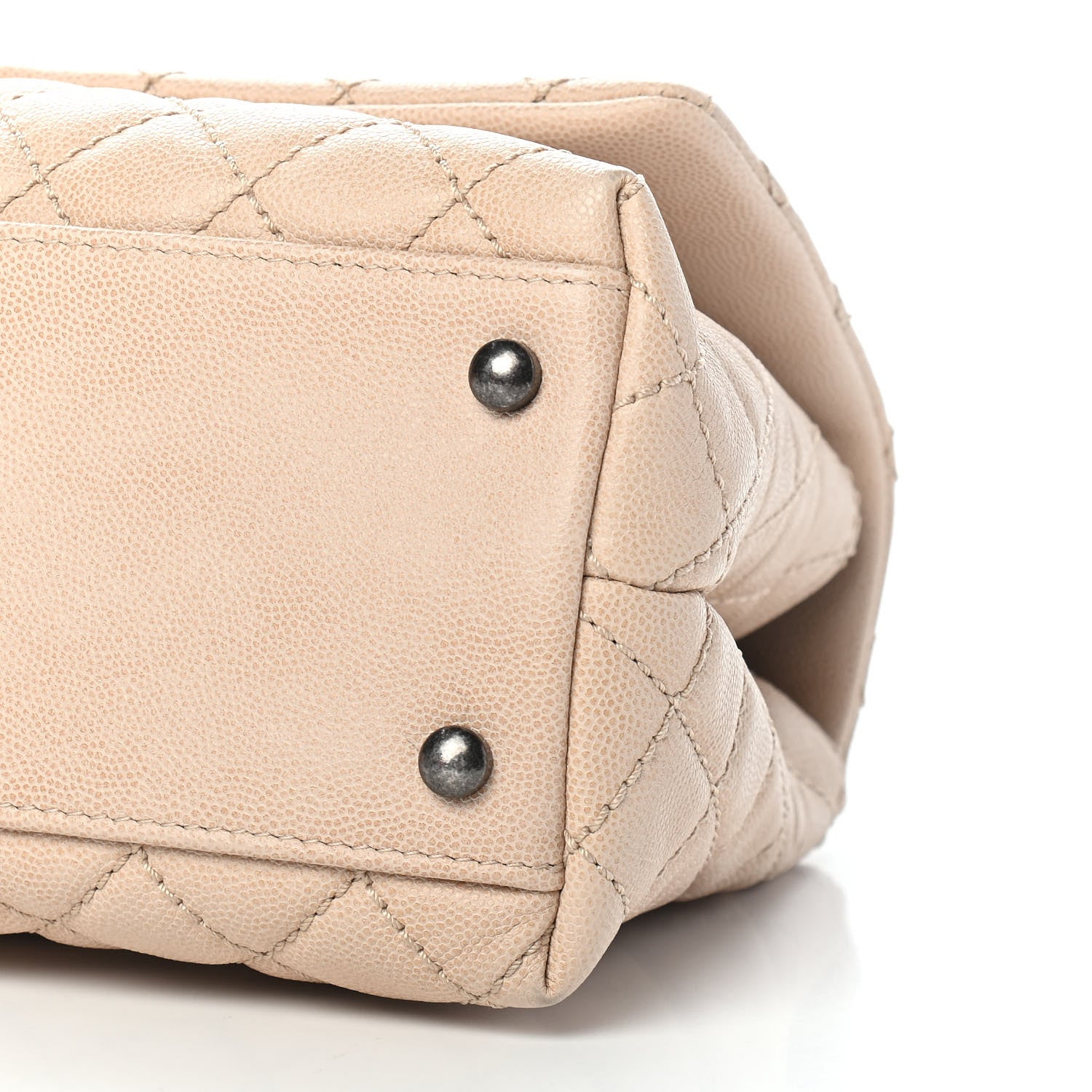 Chanel Caviar Quilted Small Coco Handle Flap Light Beige 8 of 8