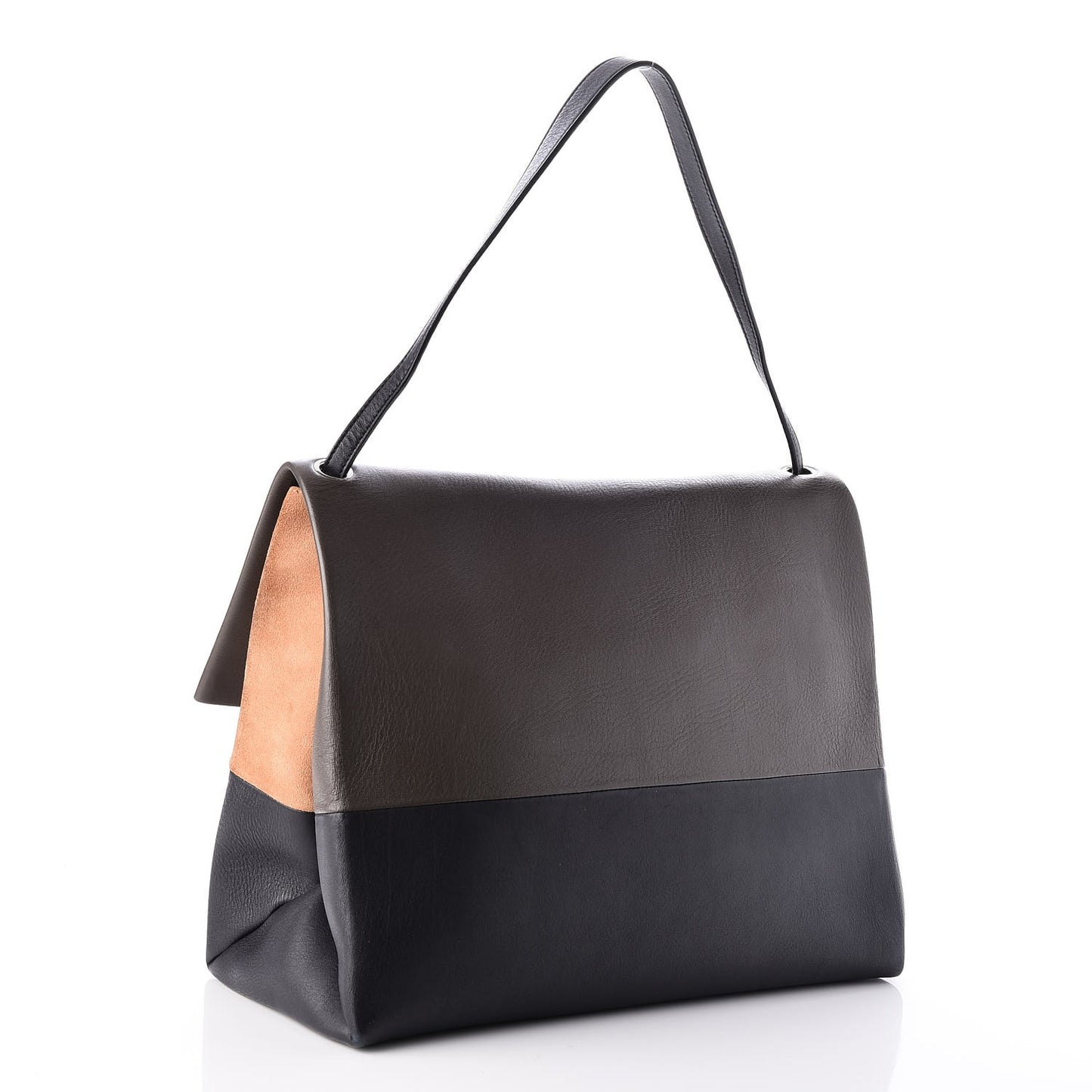 Calfskin Suede All Soft Shoulder Bag Taupe