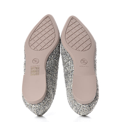 Chanel Tweed Lambskin Cap Toe Loafers 36 Grey Multicolor 5 of 9