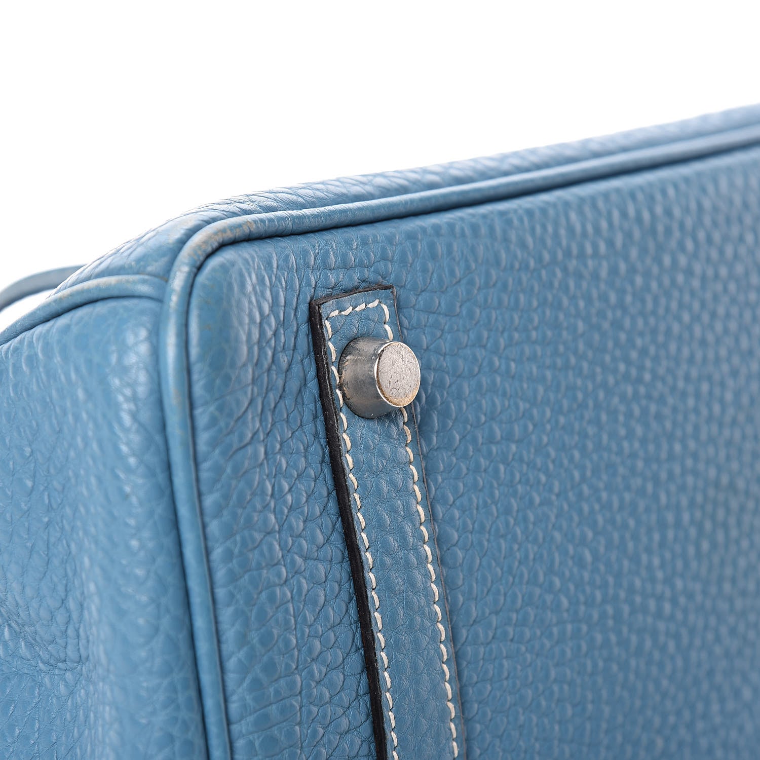 Hermes Taurillon Clemence Birkin 30 Blue Jean 6 of 51