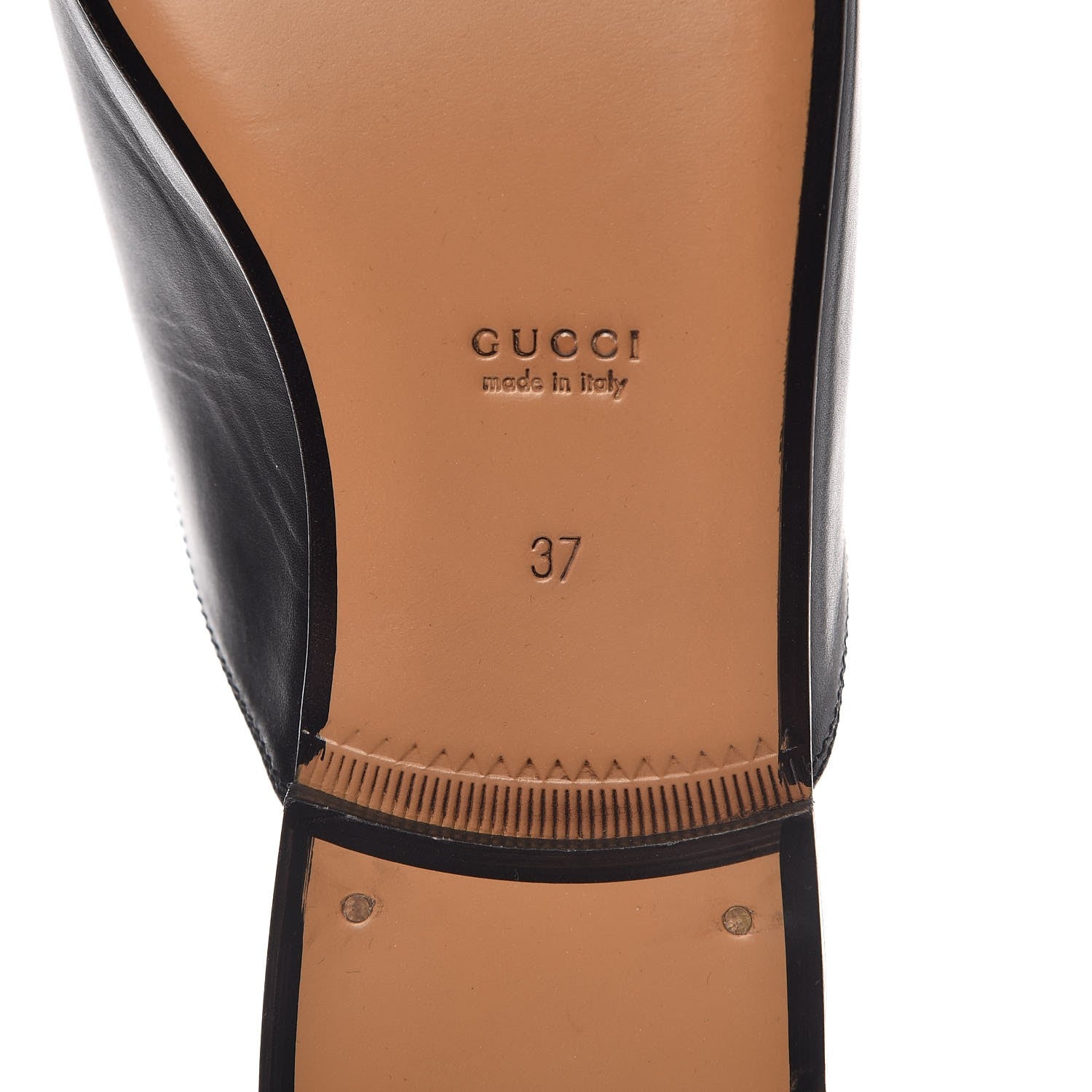 Gucci Calfskin Womens Princetown Slippers 37 Black 6 of 10