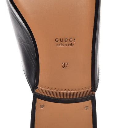 Gucci Calfskin Womens Princetown Slippers 37 Black 6 of 10