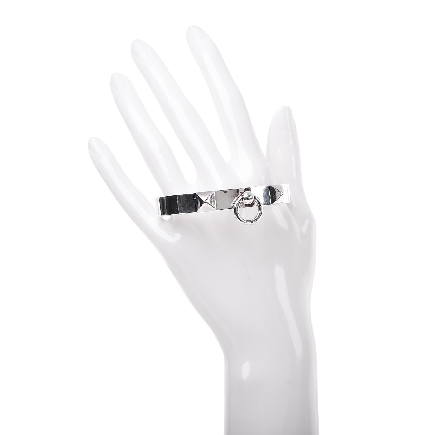 Hermes Sterling Silver PM Collier De Chien Bracelet XL 2 of 14