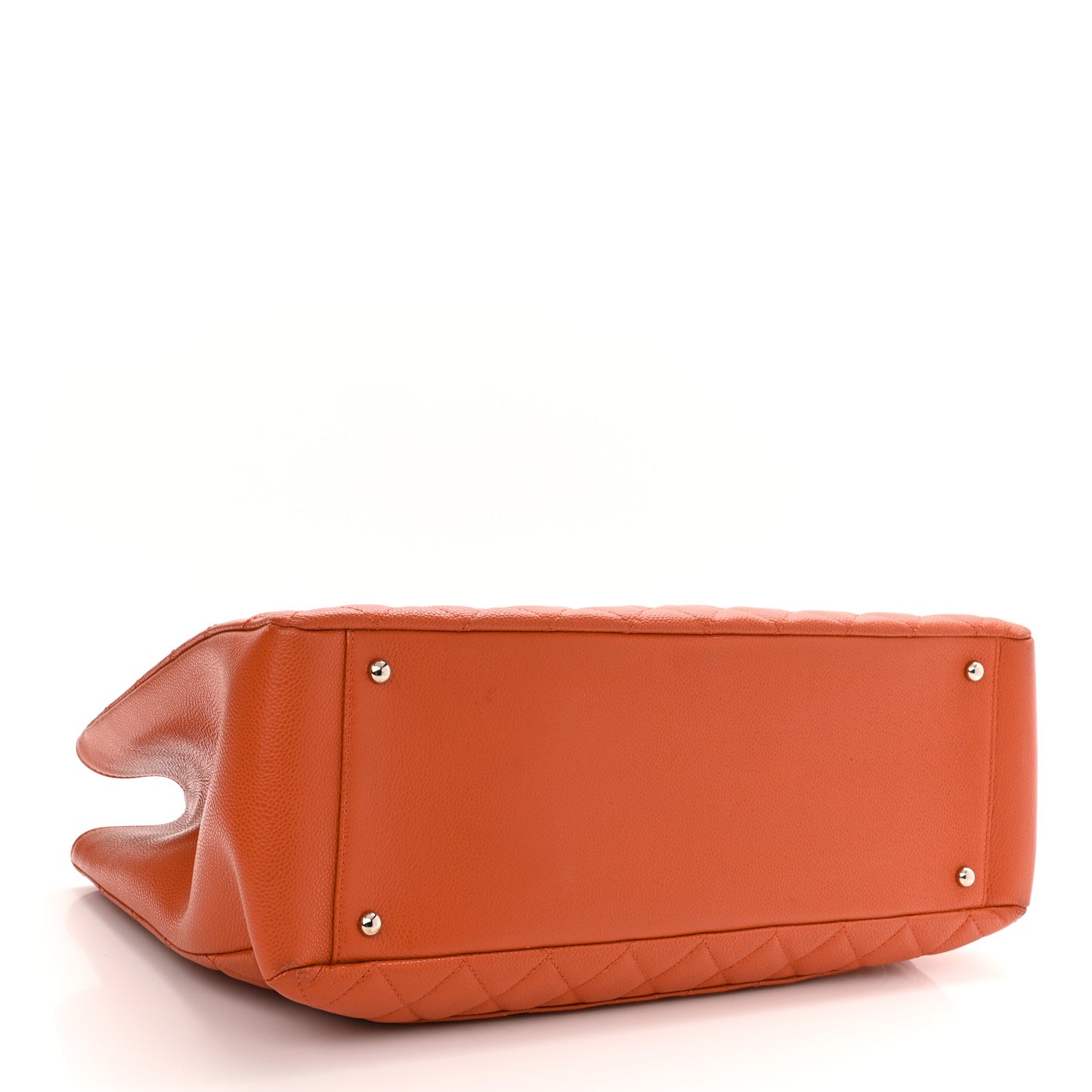 Caviar Quilted XL Grand Shopping Tote GST Orange