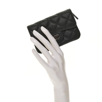 Chanel Iridescent Caviar Quilted Coin Purse Black 2 of 8