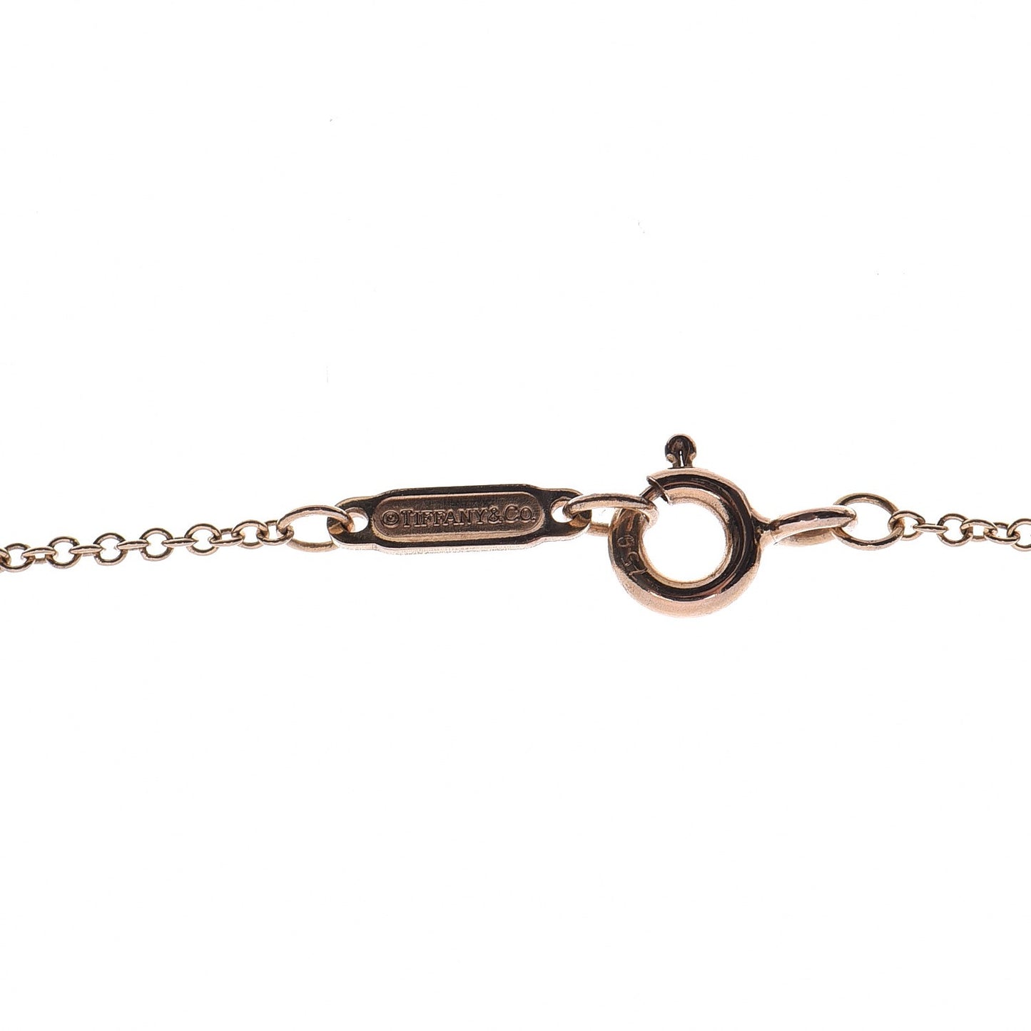 18K Rose Gold Small Oval Key Pendant Necklace