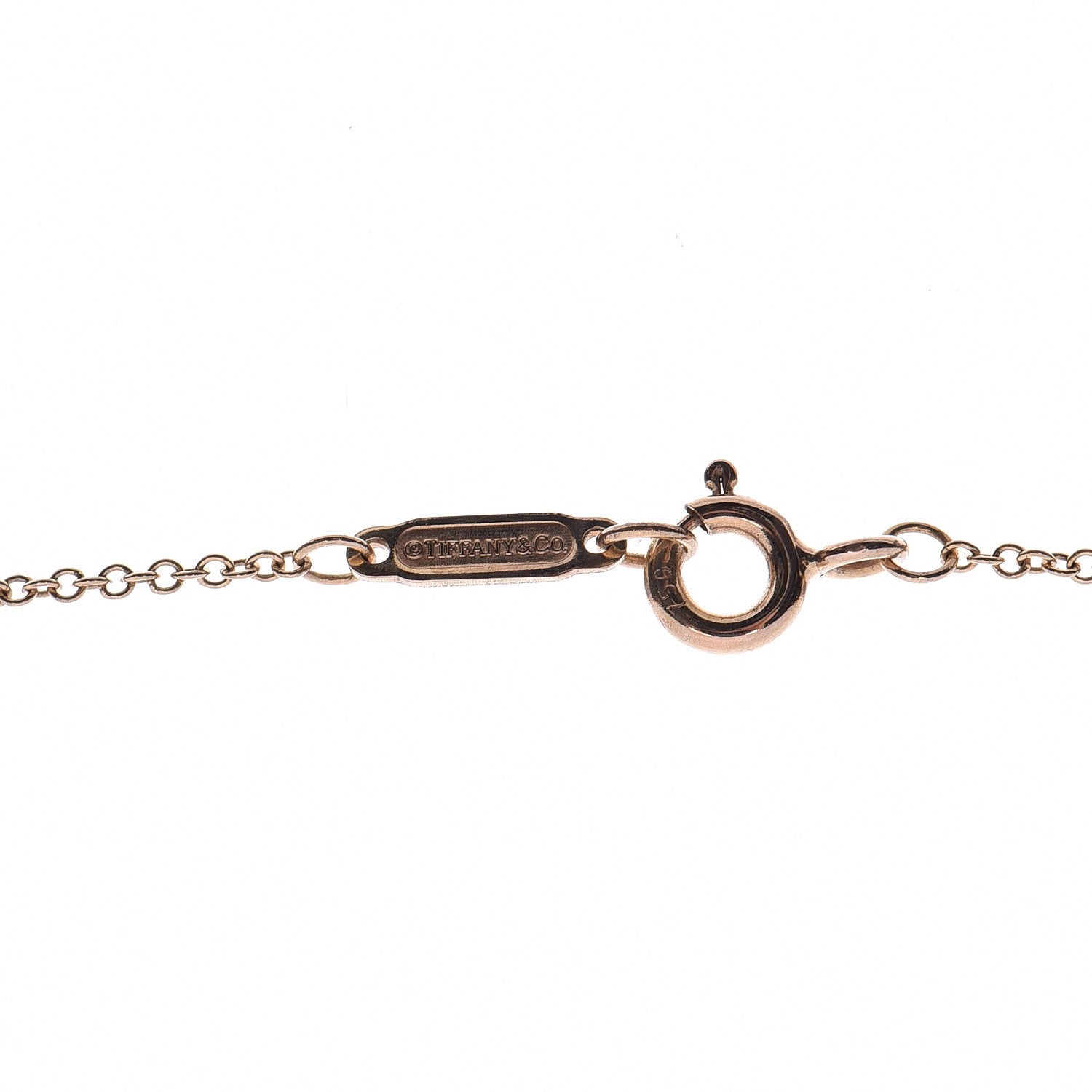 Tiffany 18K Rose Gold Small Oval Key Pendant Necklace 6 of 7