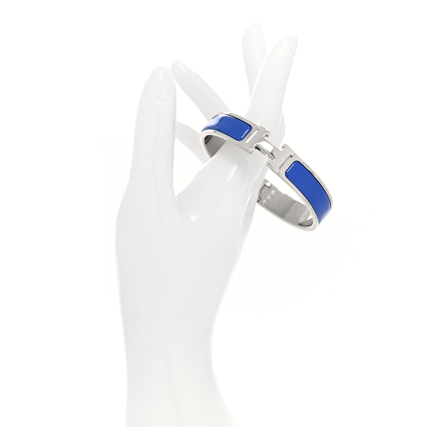 Narrow Enamel Clic Clac H Bracelet PM Bleu Royal
