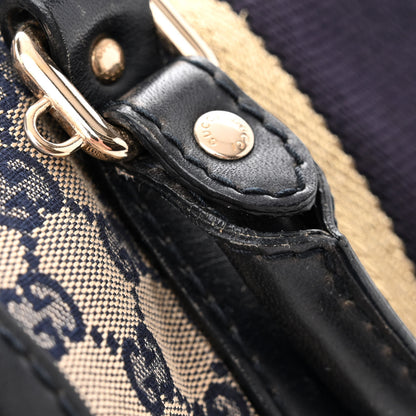 Gucci Monogram Vintage Web Small Boston Navy 17 of 18