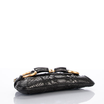 Gucci Python Horsebit Chain Clutch Black 4 of 7
