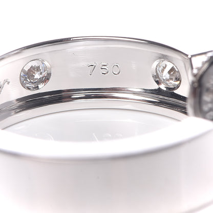 Cartier 18K White Gold 6 Diamond 5.5mm LOVE Hoop Earrings 6 of 7