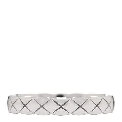 Chanel 18K White Gold Mini Coco Crush Ring 53 6.25 1 of 5