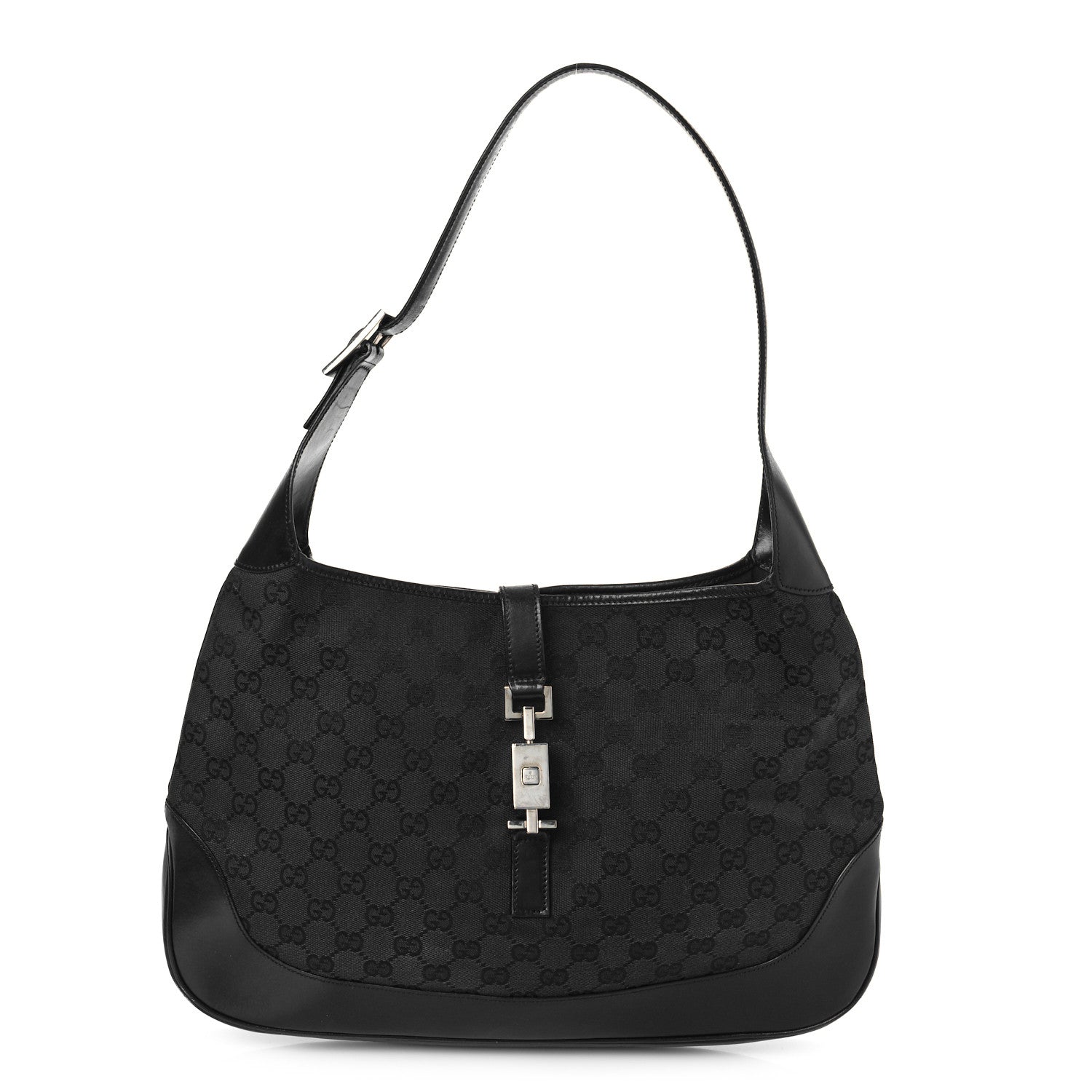 Gucci Monogram Jackie O Hobo Black 1 of 11