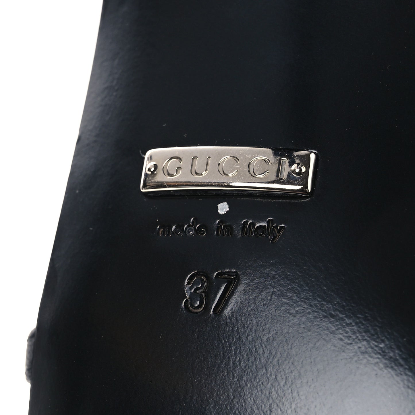 Tela Retino Nappa Charlotte Crystal GG Monogram Square G 75mm Slingback Pumps 37 Black