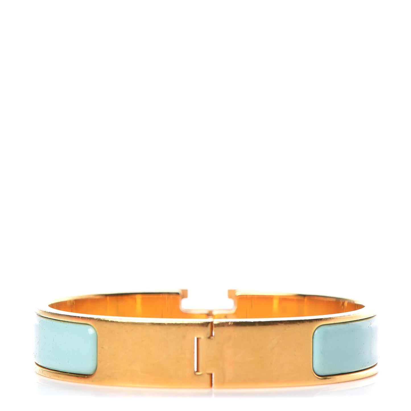 Enamel Narrow Clic Clac H Bracelet Bleu Atoll